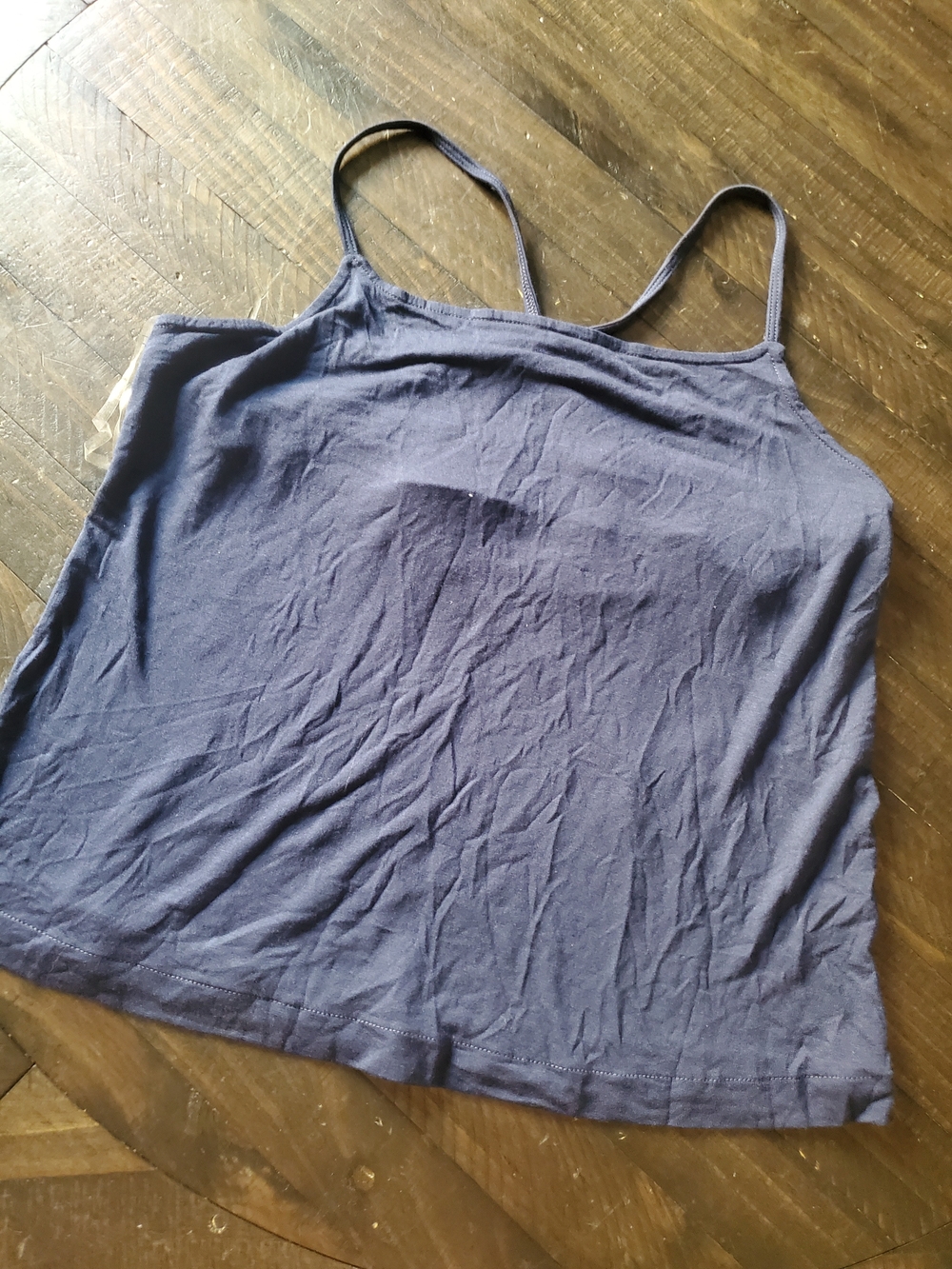 Women's Navy Spaghetti Strap Tank Top